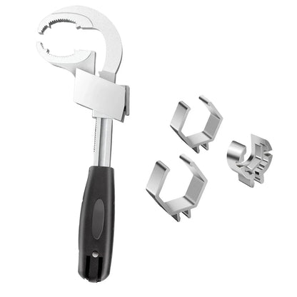 Adjustable Basin Wrench Tool Set for Bathroom Sink Plumbing (27-80mm)