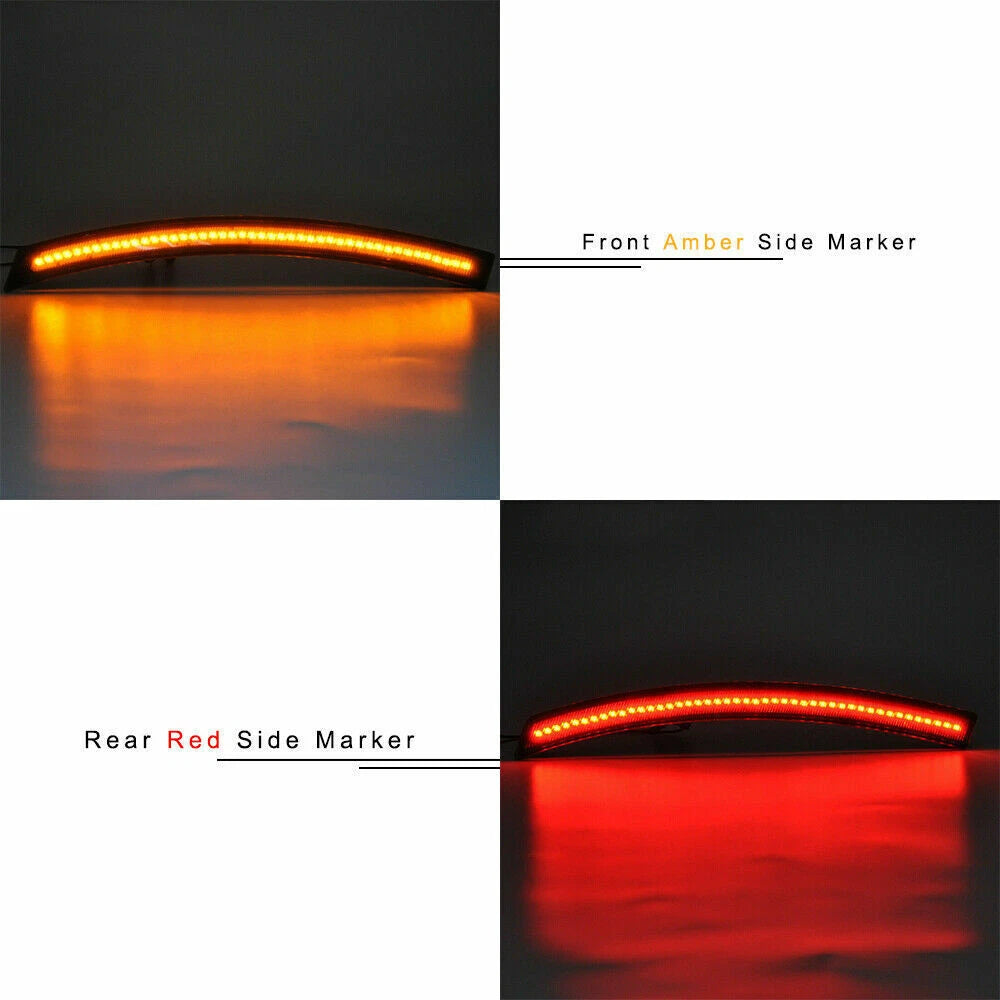 4X LED Side Marker Light Lamp for Chevy Corvette C7 (2014–2019) Smoked