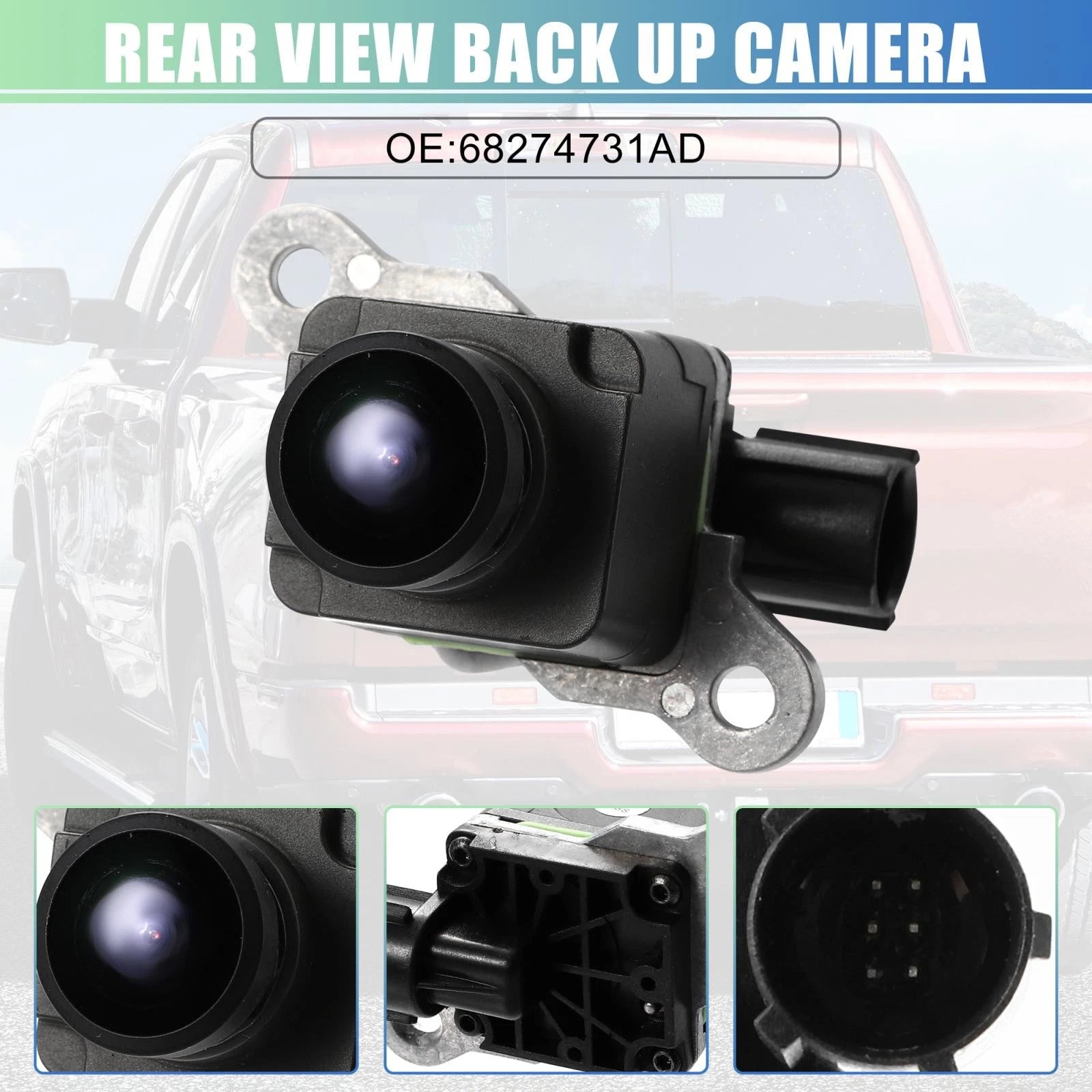 Rear View Back Up Camera Replacement for Dodge Ram 1500 (2016–2018)