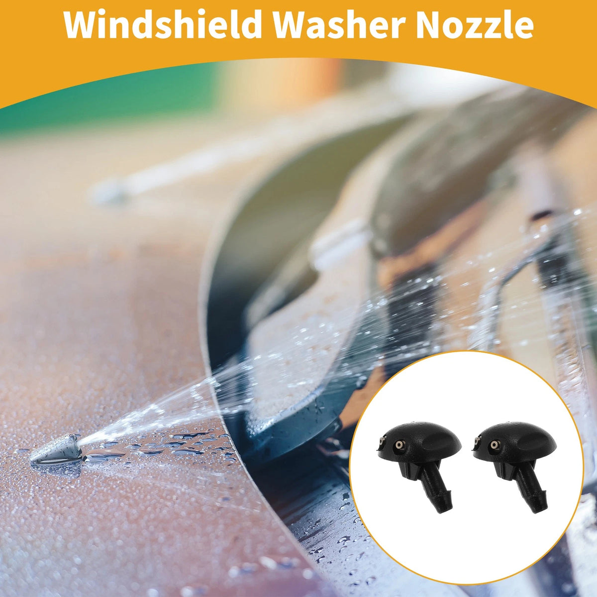 2Pcs Front Windshield Washer Nozzle for Renault Megane I (1996–2003) No.7700846456