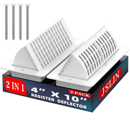 4x10 Inch Adjustable Airflow ABS Floor Vent Cover for Wall Ceiling Installation