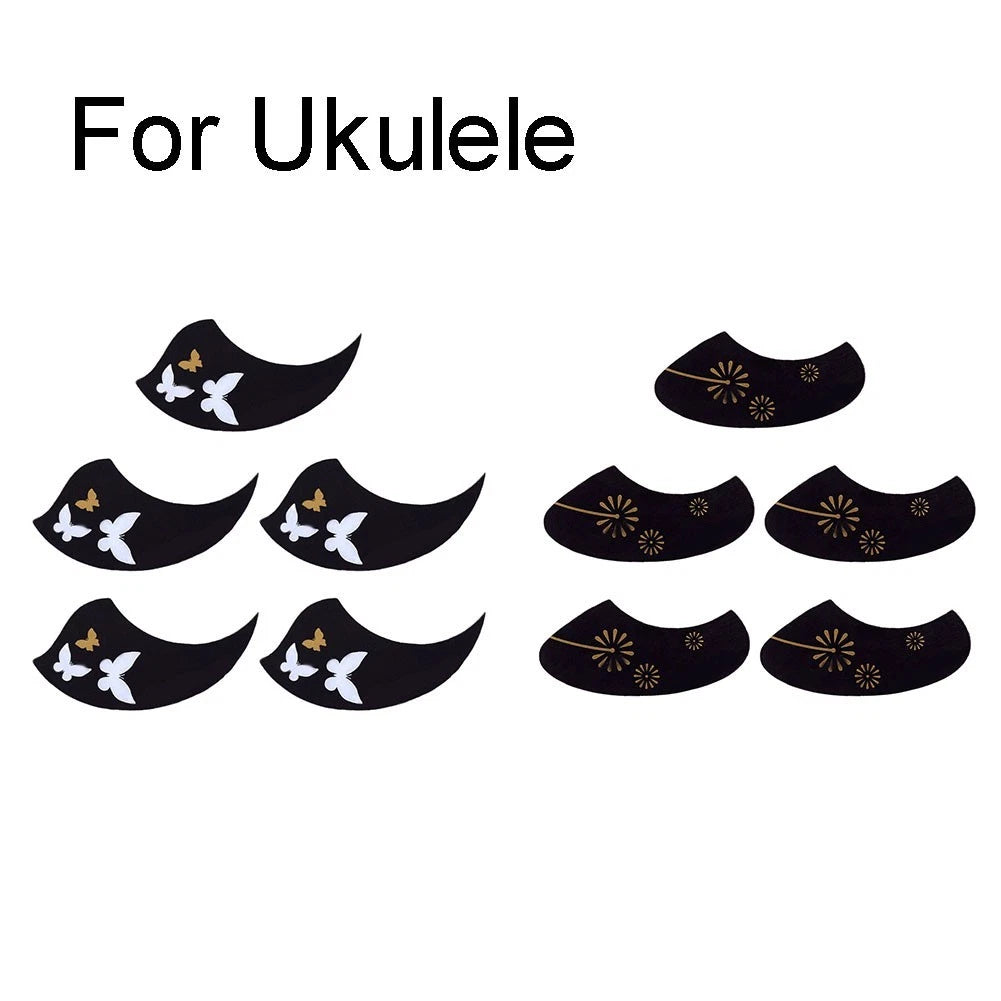 Pack of 5 Butterfly Patterned Pickguards for Ukulele