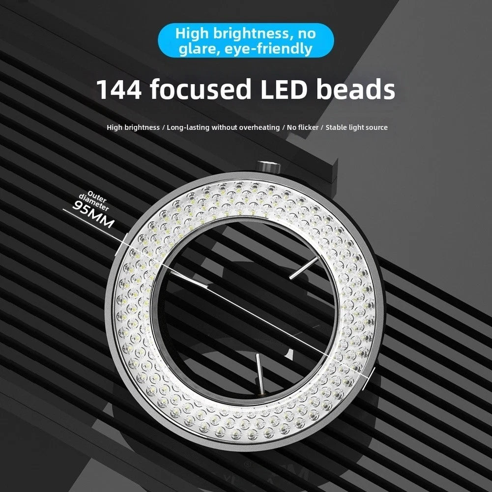 144 LED USB Powered Adjustable Brightness Circular Light for Microscope