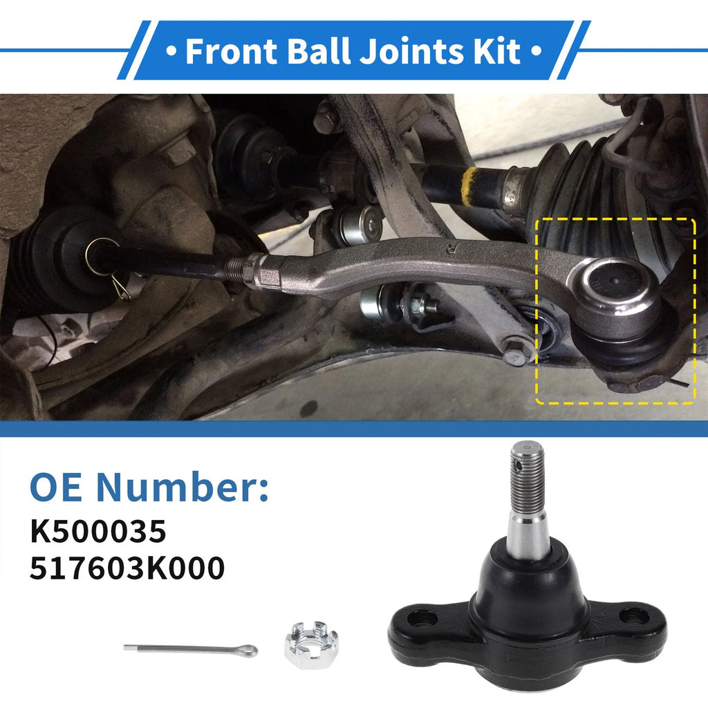 2 Pcs Front Lower Ball Joints Replacement for Hyundai Sonata (2006–2010)