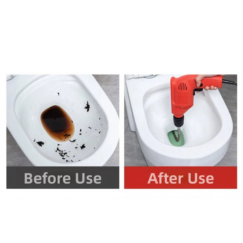 Electric Drill Drain Snake Tool for Indoor Drain Maintenance (1.5m)