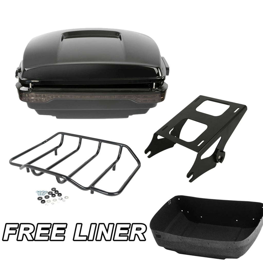 Trunk Mount Rack & LED Tail Light for Harley Touring (2014–2023)