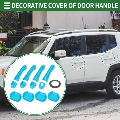 Exterior Door Handle Cover Set for Jeep Renegade (2015–2021) ABS Light Blue