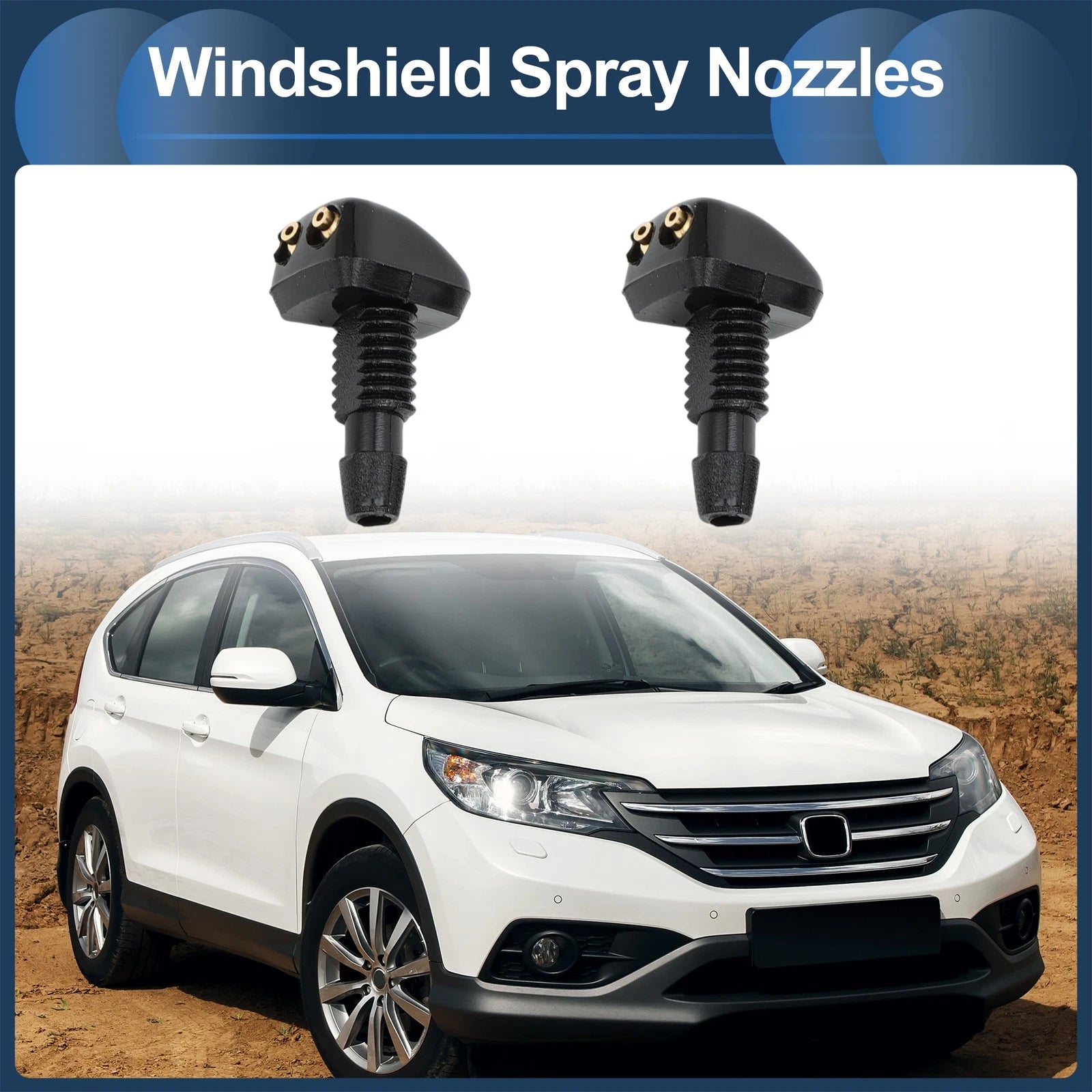 Windshield Washer Nozzle with Hose Connector for Buick Black (2005–2011)