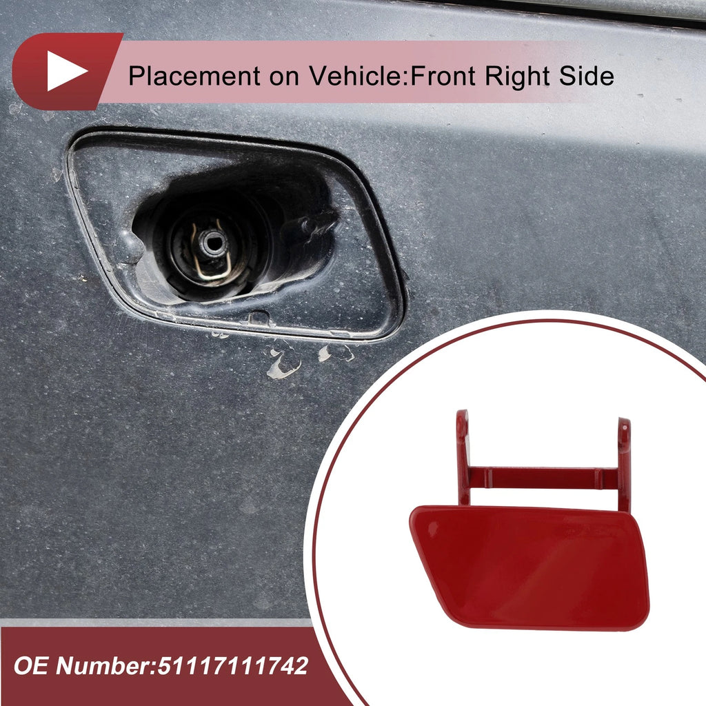 Headlight Washer Nozzle Cover for BMW 525i (2004–2005) Red