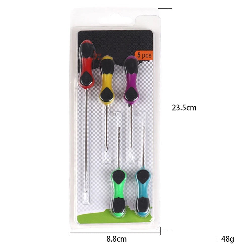 5pcs Baiting Needles for Carp Fishing Rig Preparation