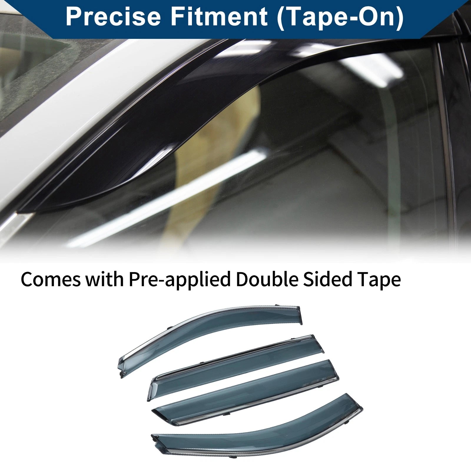 Window Deflectors Side Vent Visor for Hyundai Santa Fe (2007–2012)