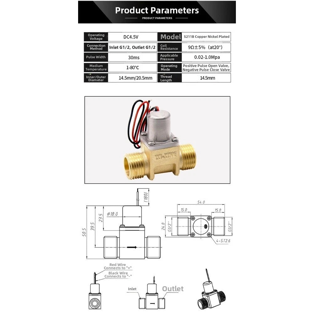 Water Control Pulse Solenoid Valve for Toilet Systems (2010–2023)