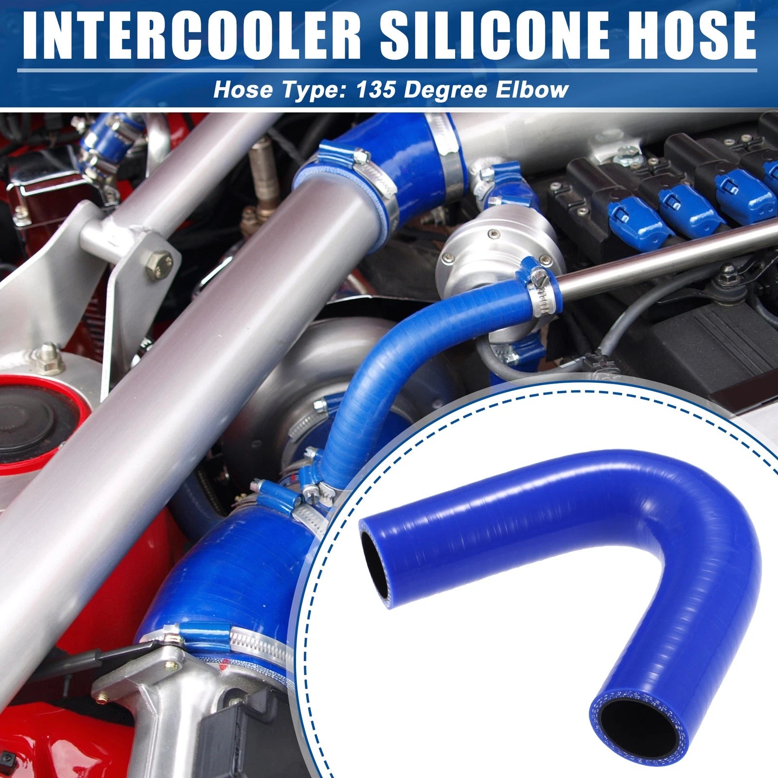 25mm 135 Degree Silicone Elbow Coupler for Intercooler Tube (Universal)