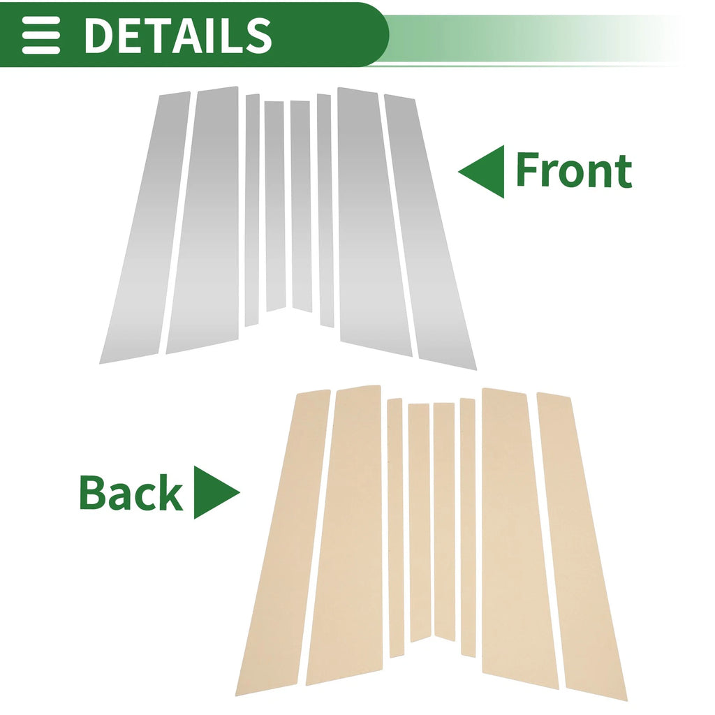 8 Pcs Door Pillar Window Trim Replacement for BMW X3 (2018–2024)