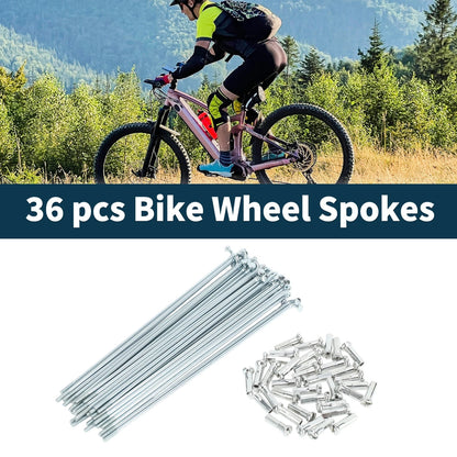 Bicycle Spokes Nipple Set 14G 125mm Carbon Steel Galvanized Universal (Universal)