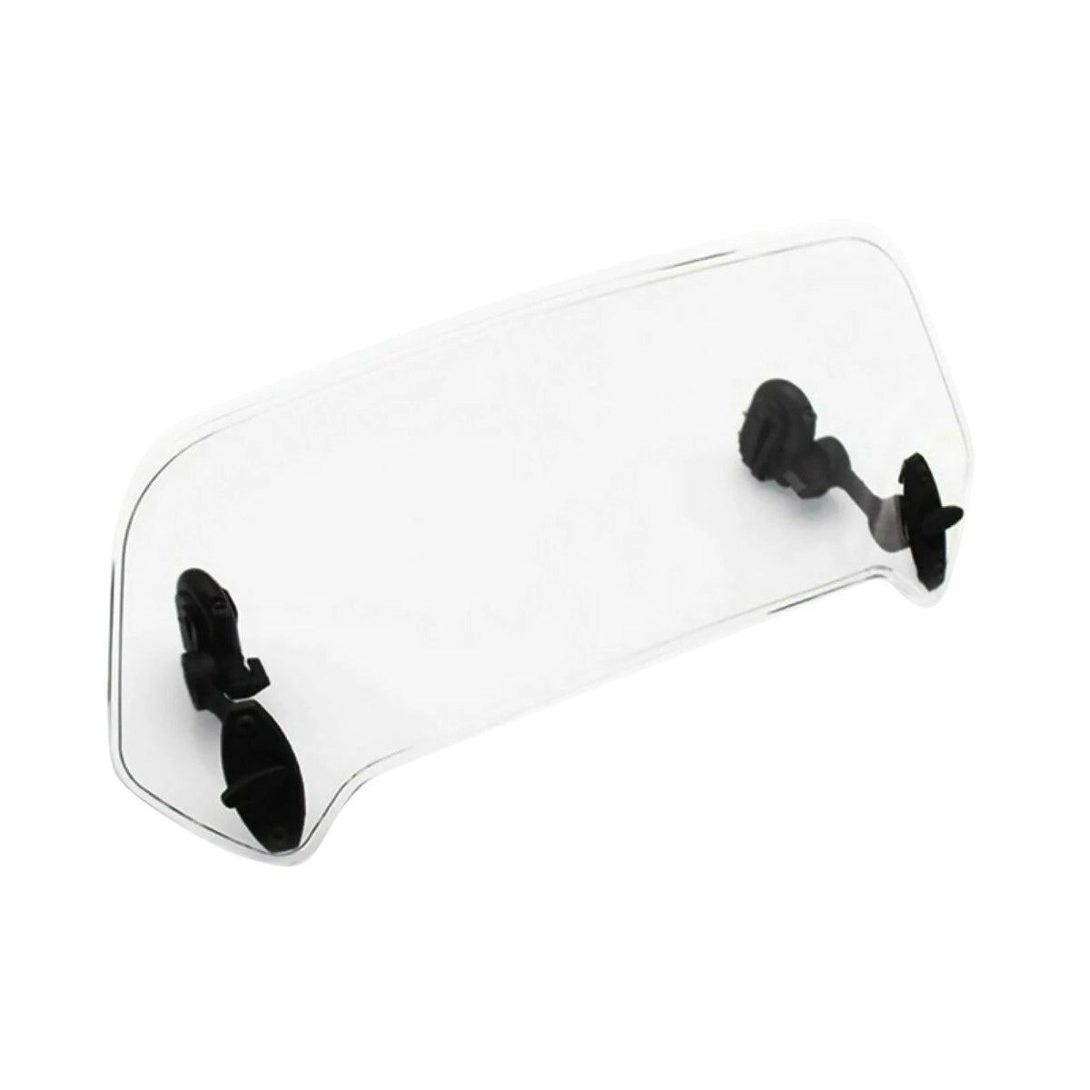 Windshield Clip-On Extension Spoiler for Motorcycle (Adjustable, Clear)