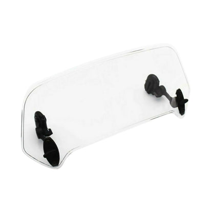 Windshield Clip-On Extension Spoiler for Motorcycle (Adjustable, Clear)