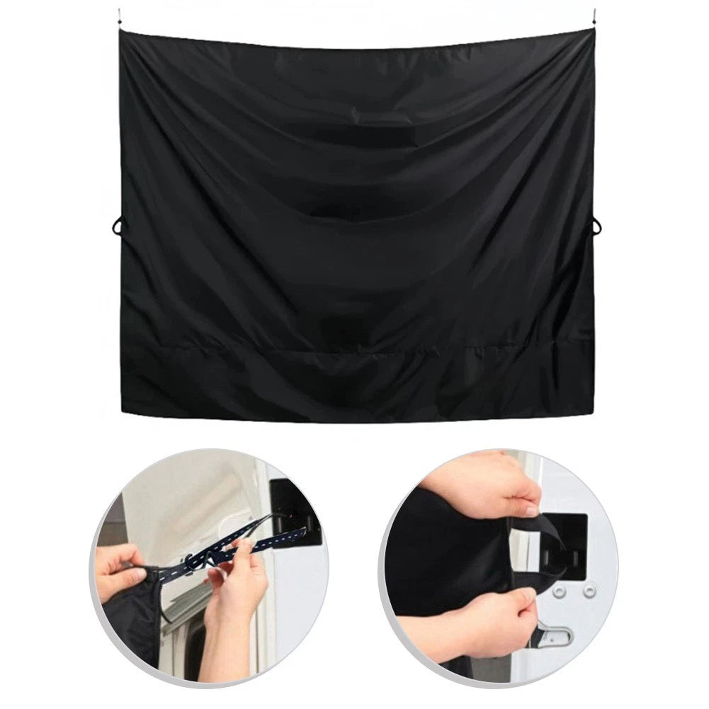 Camper Door Curtain for Outdoor Use - Easy Install, Gentle Breeze