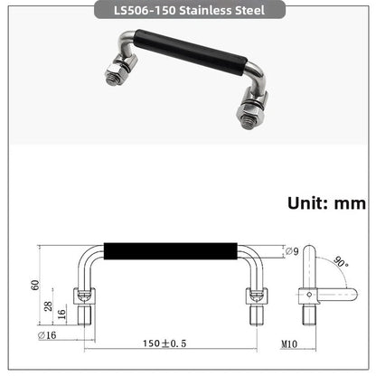 304 SS Folding Handle for Space Saving Applications (90 Deg Design)