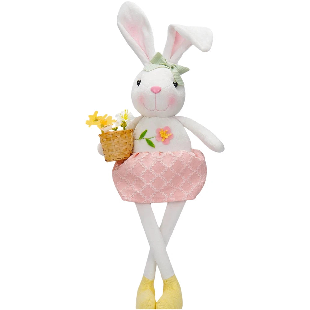 44cm White Rabbit Plush for Easter Party Centerpiece