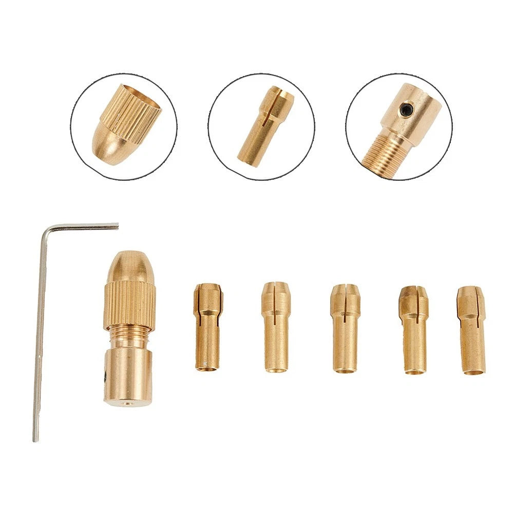 7pcs Electric Drill Bit Collet Chuck Set for Mini-Drill Tool