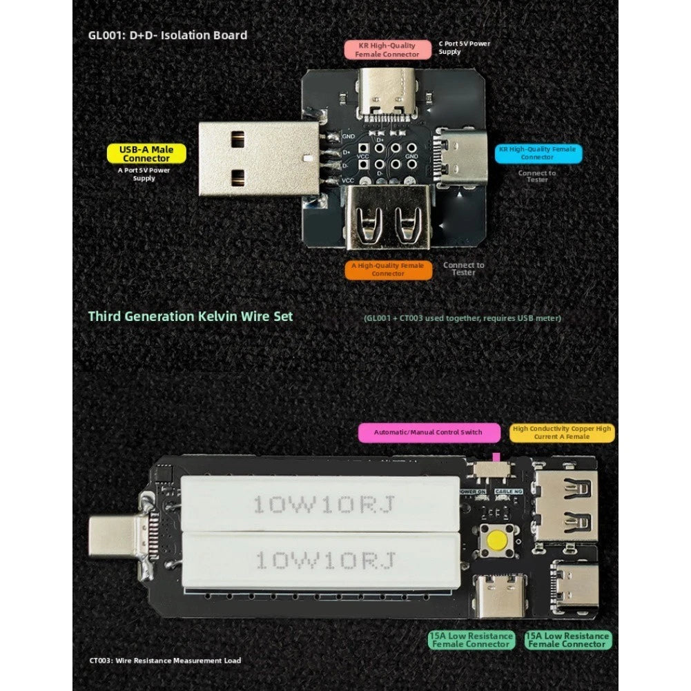 Line Resistance Measurement Kit for USB C Load Test (Third Generation)