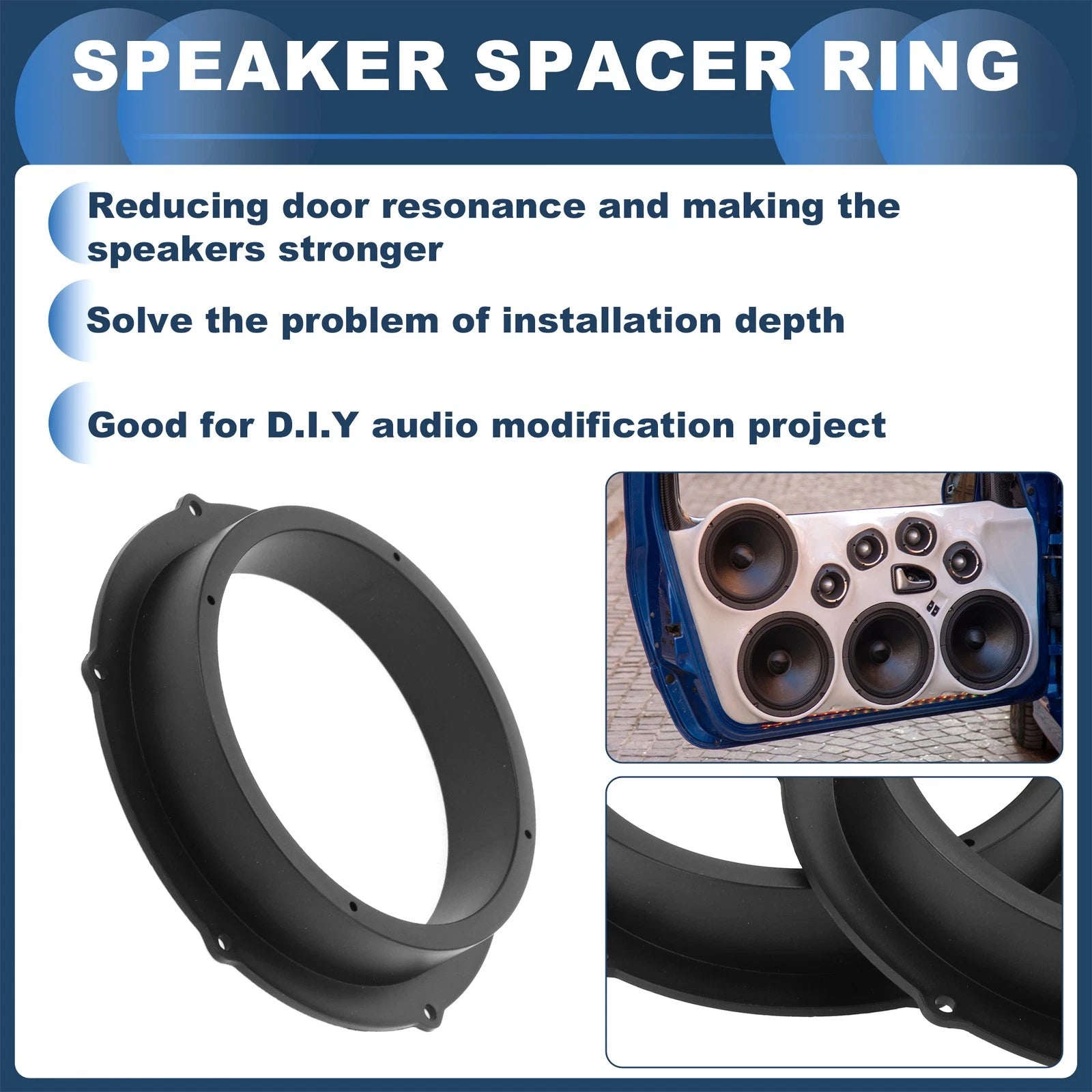 Tweeter Speaker Spacer Adapter for Volkswagen Golf MK5 (2004–2009) 2 Pcs