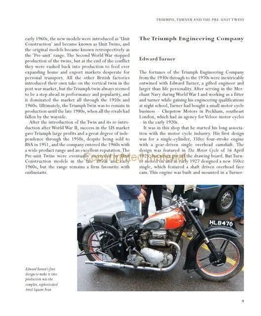 Triumph Pre-Unit Twins Book for Triumph (1938–1962)