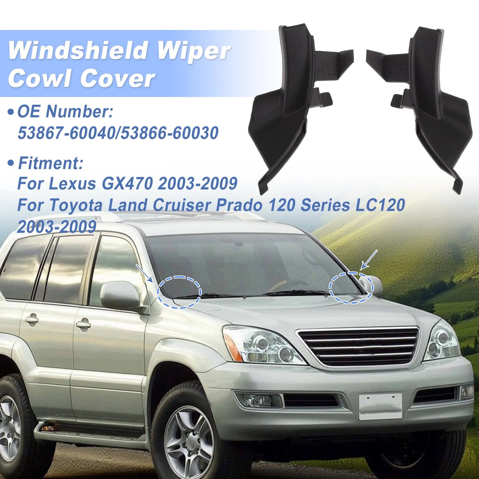 Windshield Cowl Replacement for Lexus GX470 (2003–2009)