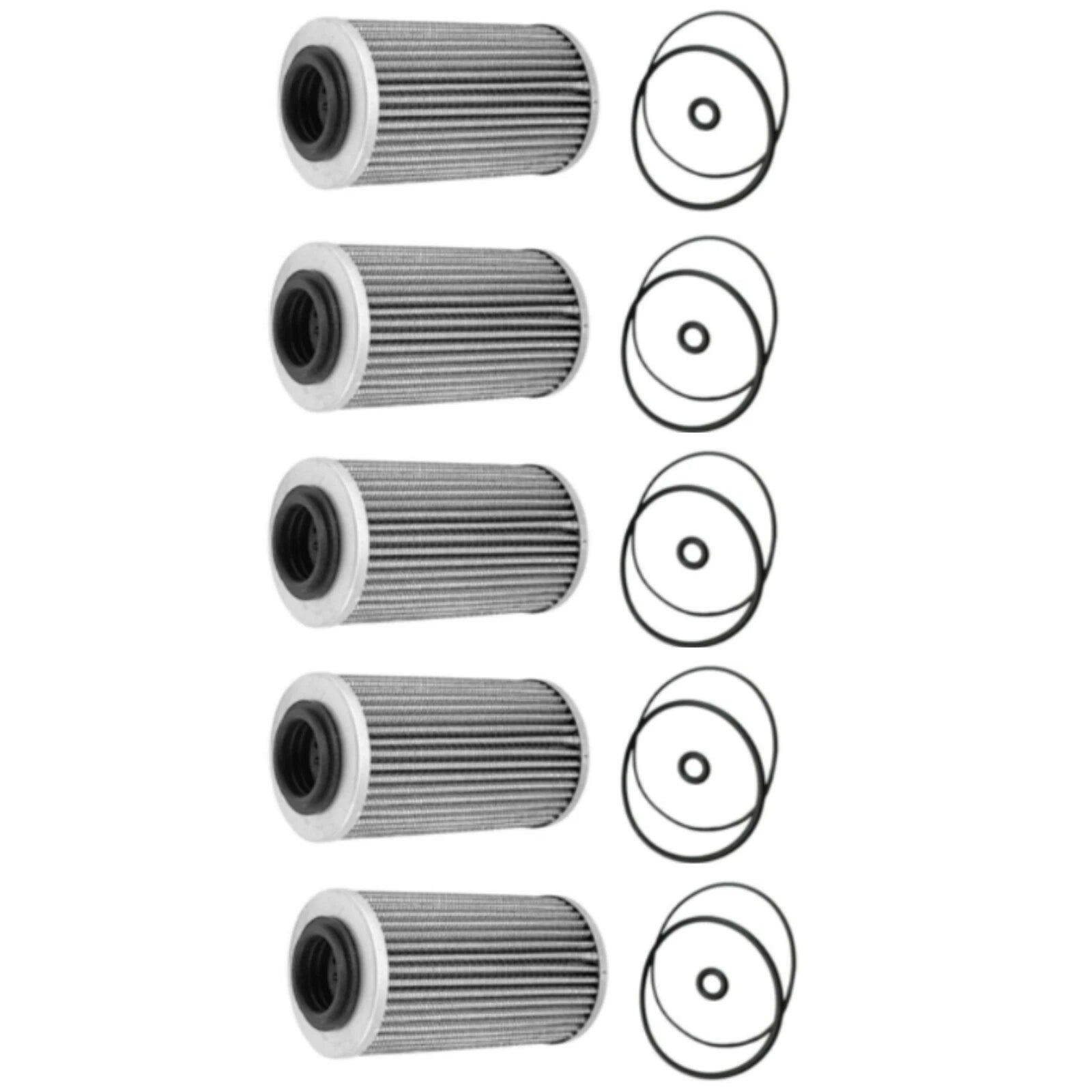Set of 5 Oil Filters for Sea-Doo BRP GTI RXT RXP GTX (130hp 300hp) 420956744 420956743