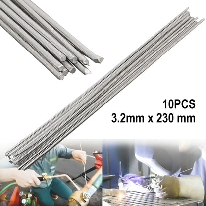 Set of 10 Low Temperature Aluminium Welding Rods 3.2x230mm