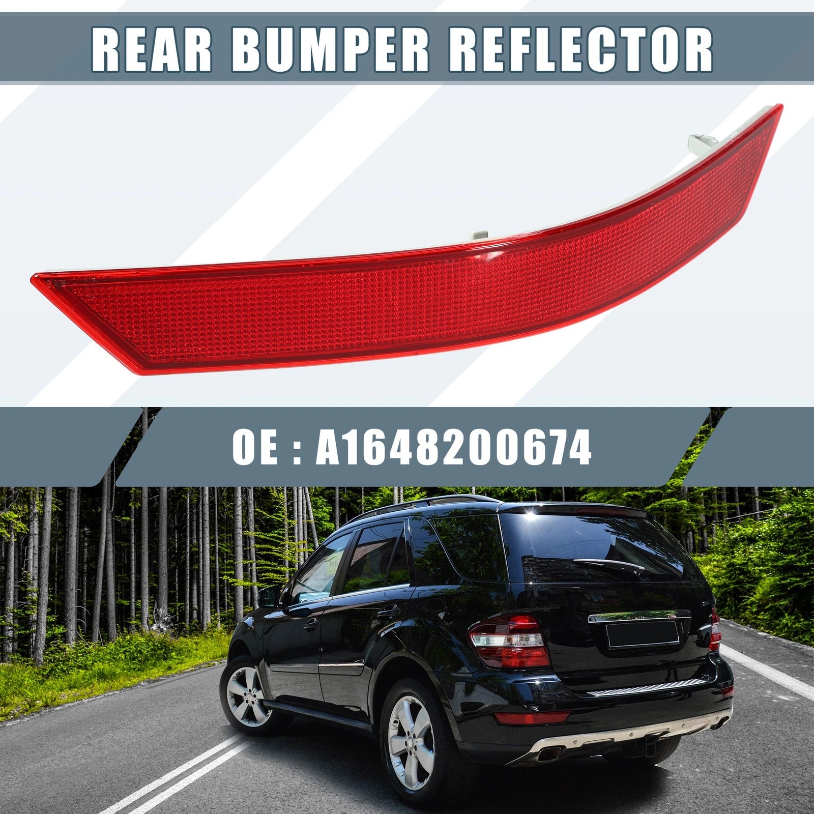 Rear Right Bumper Reflector Replacement for Mercedes-Benz ML350 (2006–2011)