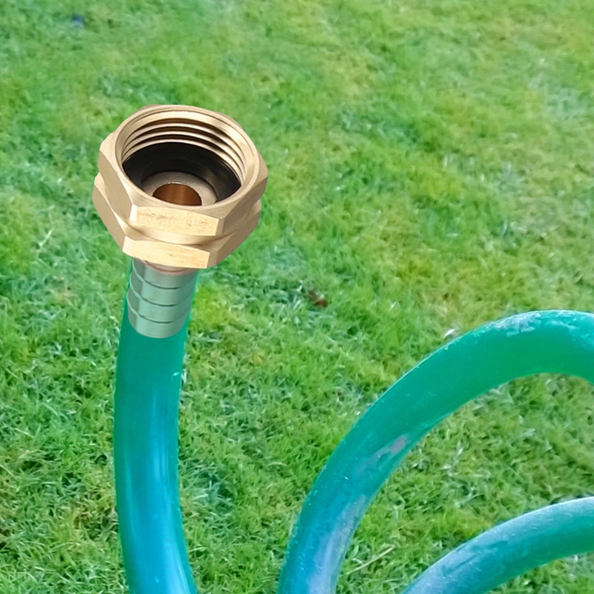 Pack of 2 Easy Install Brass Garden Hose Connectors