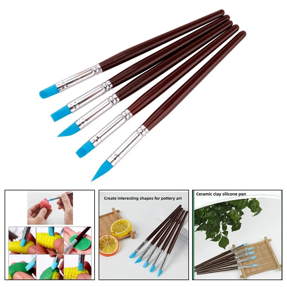 5PCS Silicone Sculpting Tools for Nail Art and Styling