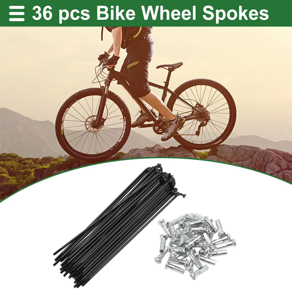 Bicycle Spokes Nipple Replacement Set 121mm Carbon Steel for Universal