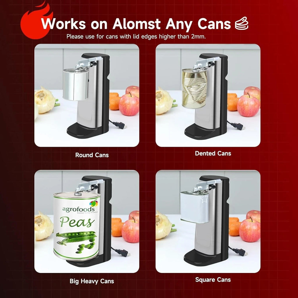 Electric Can Opener for Under Cabinet (Heavy Duty, Smooth Edge)