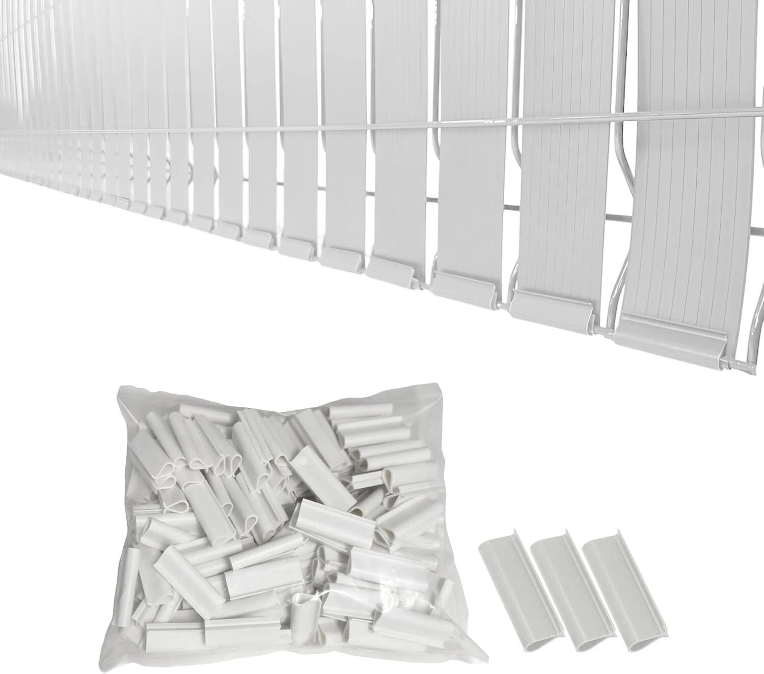 Mounting Bracket for Chain Link Fence (White)