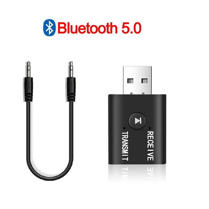 Bluetooth Audio Transmitter Receiver Adapter for PC TV (3.5mm Mini USB)