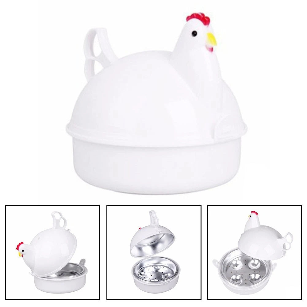 Microwave Egg Steamer for 4 Eggs with Water Collecting Tray