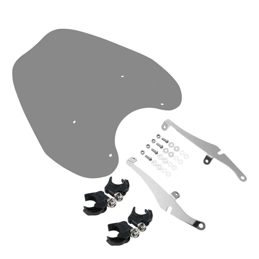 Windshield Windscreen & 41mm Quick Release Clamps for Harley Dyna Softail