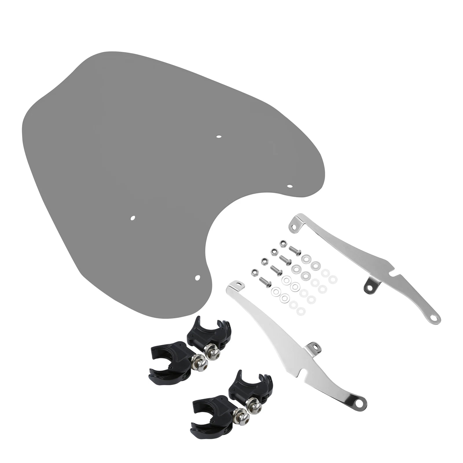 Windshield Windscreen & 41mm Quick Release Clamps for Harley Dyna Softail