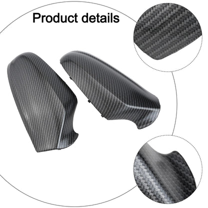 2X ABS Mirror Covers in Carbon Fiber for Opel Astra H (2004–2010)