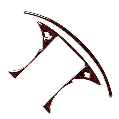 2pcs Fire Red Speedometer Panel Cover Trim For Benz C GLC Class W205 X253 15-21