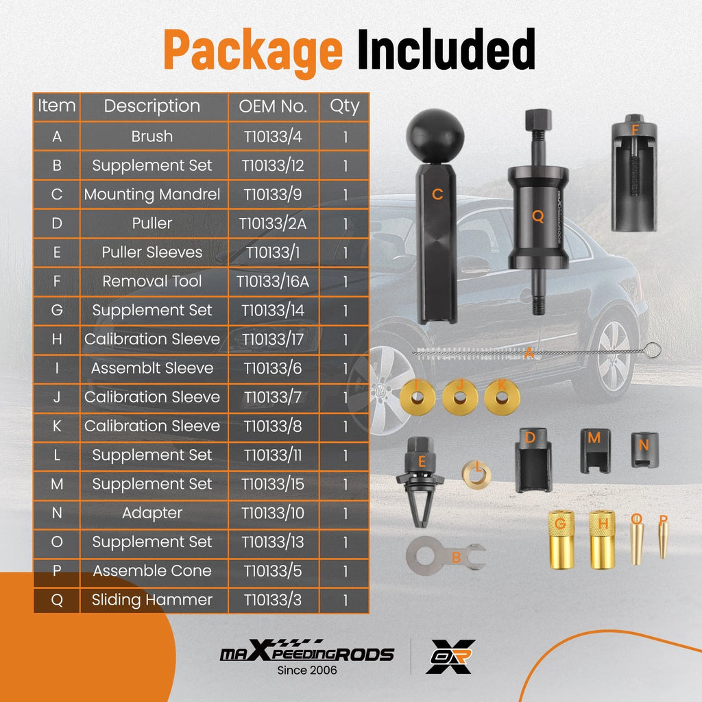18PCS Injector Puller Extractor Tool Kit for Audi 3.2 3.6 (2002–2012)