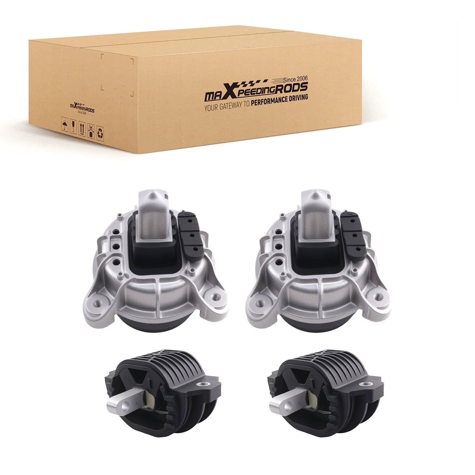 4PCS Engine Motor & Trans Mount Set for BMW F10 528i (2010–2016)