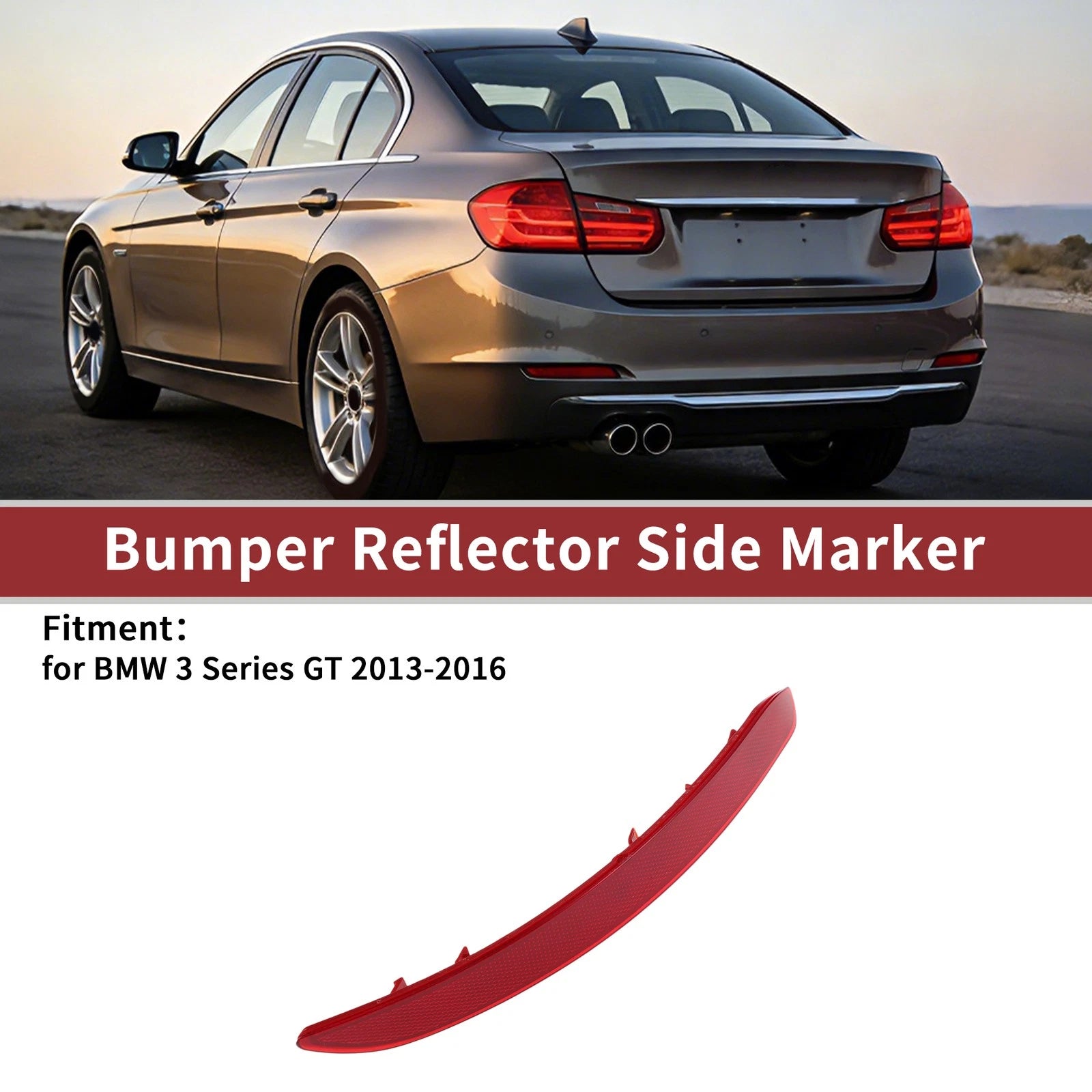 Rear Left Bumper Reflector Replacement for BMW 3 Series GT (2013–2016)