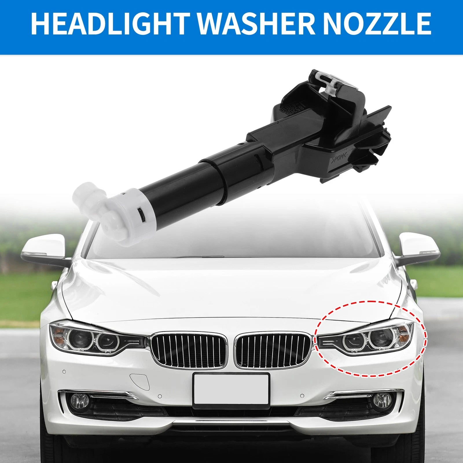 Front Driver Side Headlight Washer Nozzle for Toyota Prius XW30 (2010–2015)