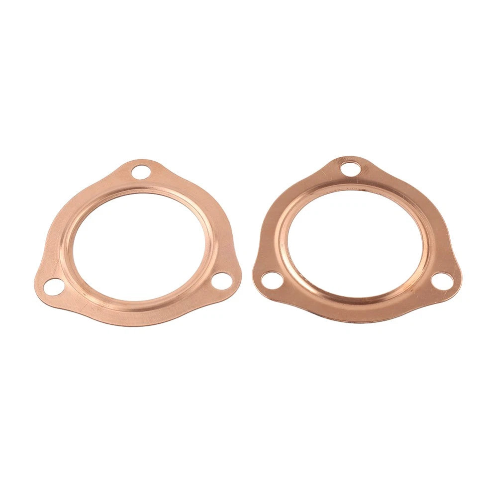 2X 2.5" Copper Header Pipe Collector Flange Gaskets for Chevy SBC BBC