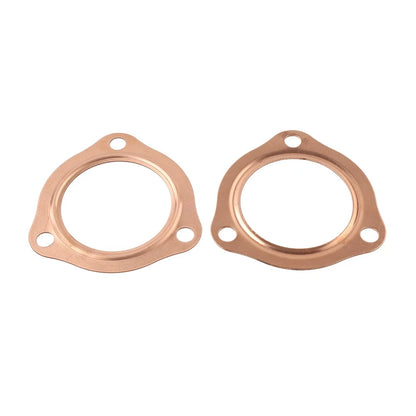 2X 2.5" Copper Header Pipe Collector Flange Gaskets for Chevy SBC BBC