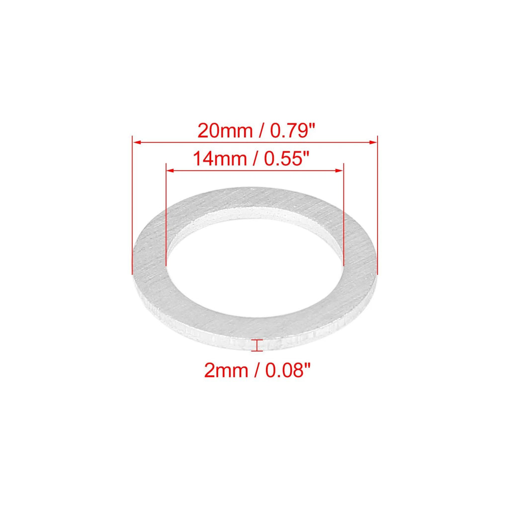 10pc Oil Drain Plug Crush Gasket Seal Replacement for Mazda (2009–2016)